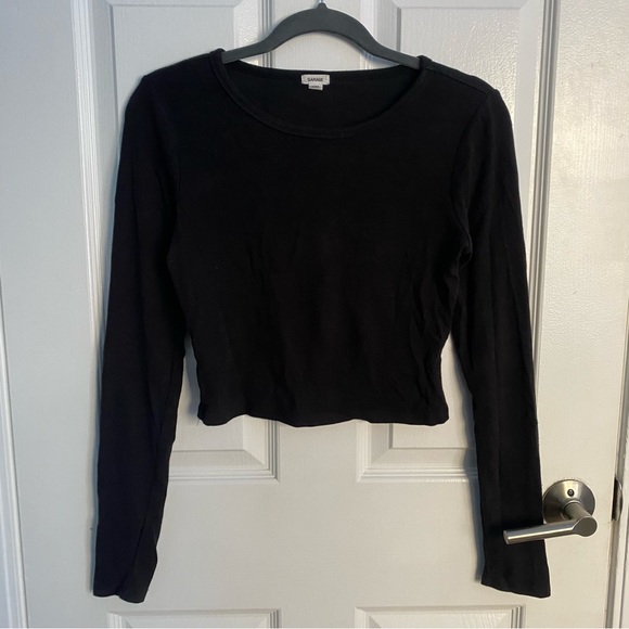 Garage Kimmy Long Sleeve Crew Neck Top in Black, M - Picture 4 of 6